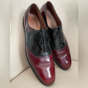 ALLEN EDMONDS POLO Genuine Leather Oxford Men's Dress Shoes Burgundy Black 14 A